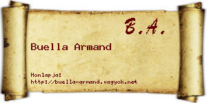 Buella Armand névjegykártya