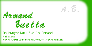armand buella business card